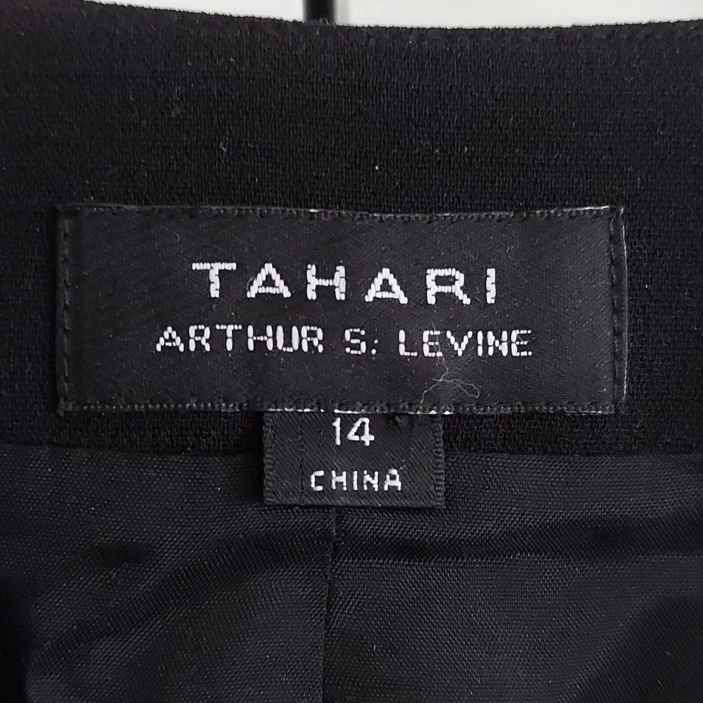 Tahari by Arthur S. Levine Jason Black Cropped Cocktail Blazer Jacket Sz 14 NWT - Picture 11 of 16